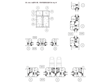 GZG55 注膠平開門窗